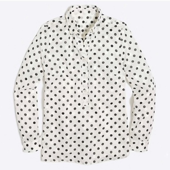 j crew polka dot blouse